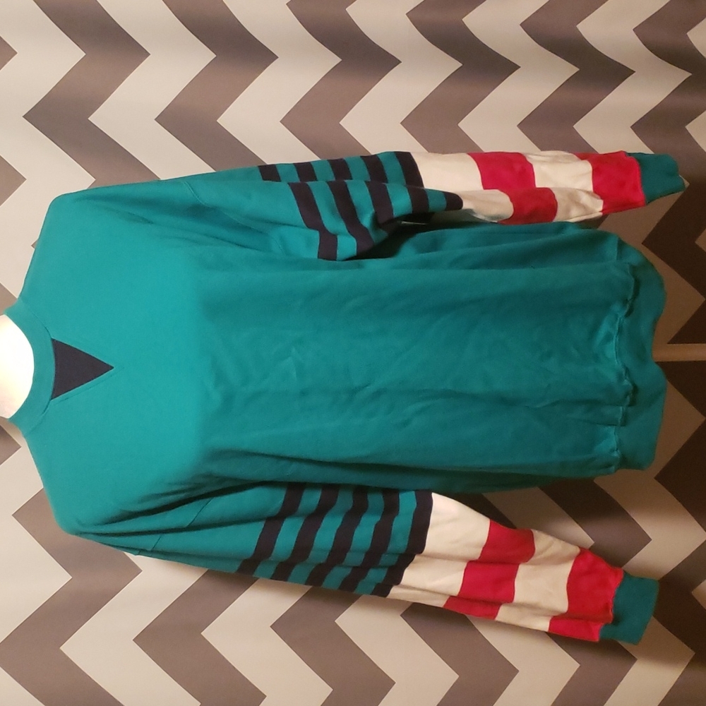 Vintage colorblock striped sweatshirt